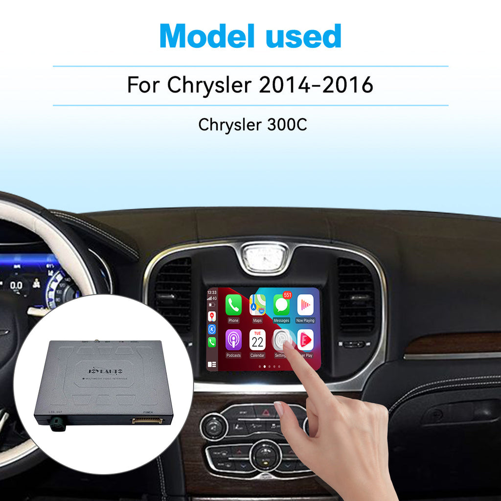 Wireless Apple CarPlay Android Auto Interface for Chrysler 300C 2014-2016 | AirPlay iOS Android Mirror Link Plug & Play Retrofit Module(WZCL-2)