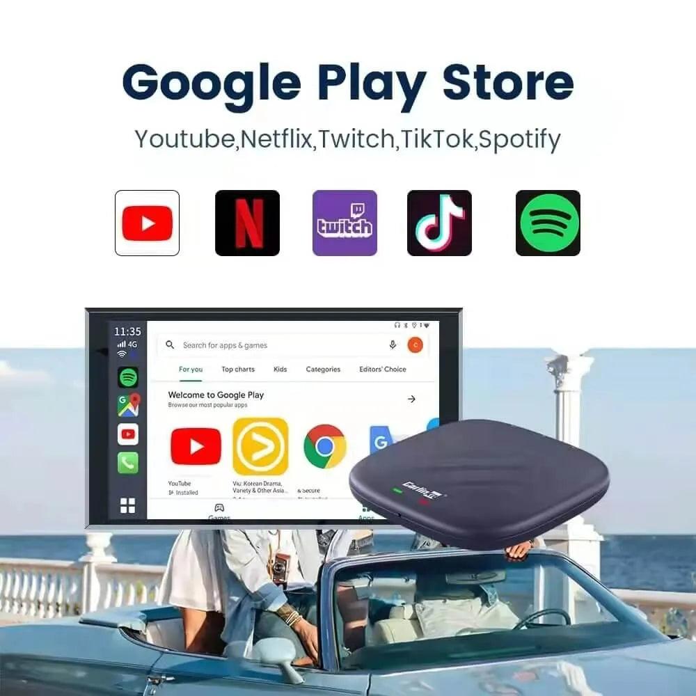 CarlinKit Ai Box Tbox Plus Multimedia Adapter with Wireless Carplay & Android Auto