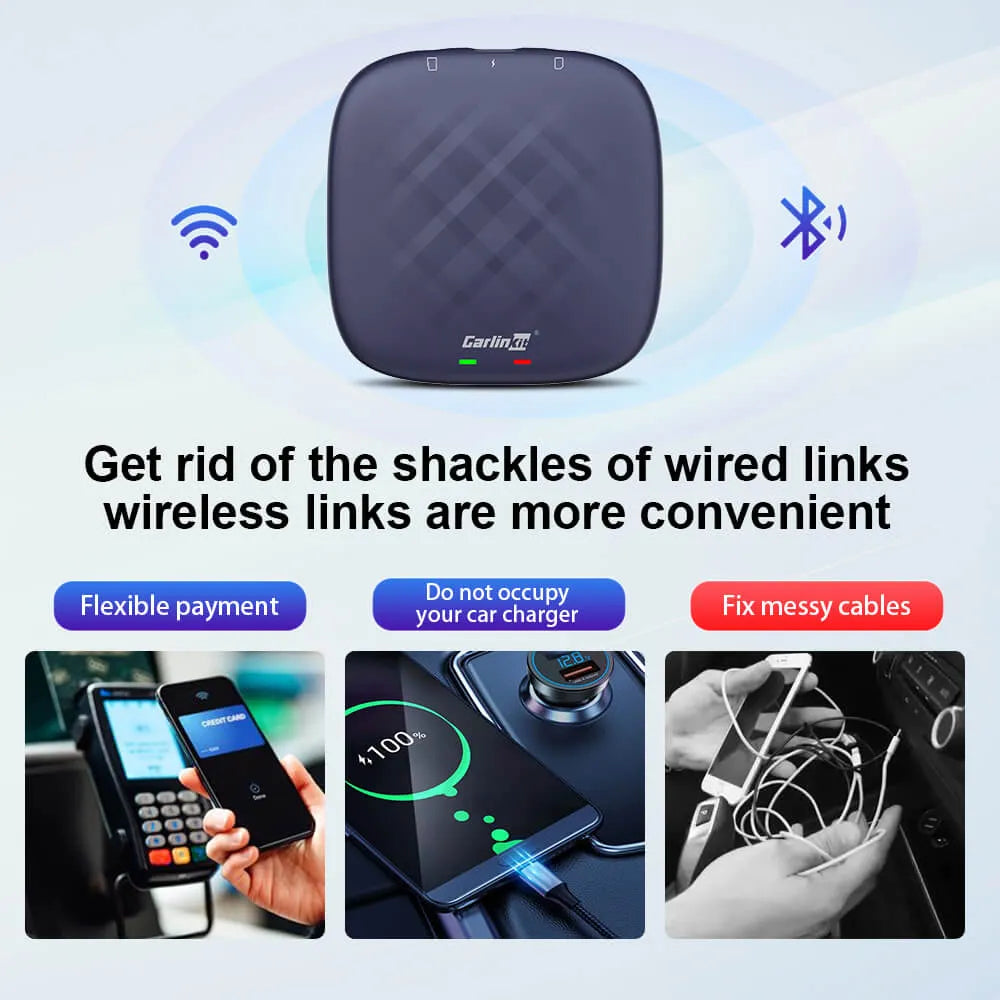 CarlinKit Ai Box Tbox Plus Multimedia Adapter with Wireless Carplay & Android Auto