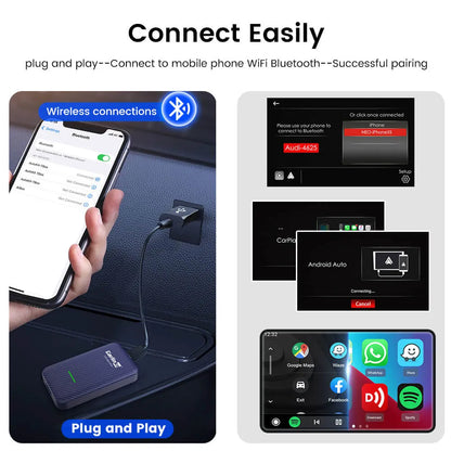 Carlinkit 4.0 - CP2A 2-In-1 Adapter Wireless Carplay & Android Auto