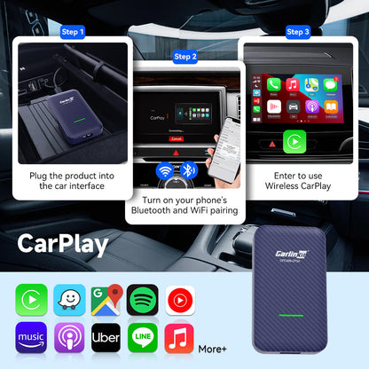 Carlinkit 4.0 - CP2A 2-In-1 Adapter Wireless Carplay & Android Auto