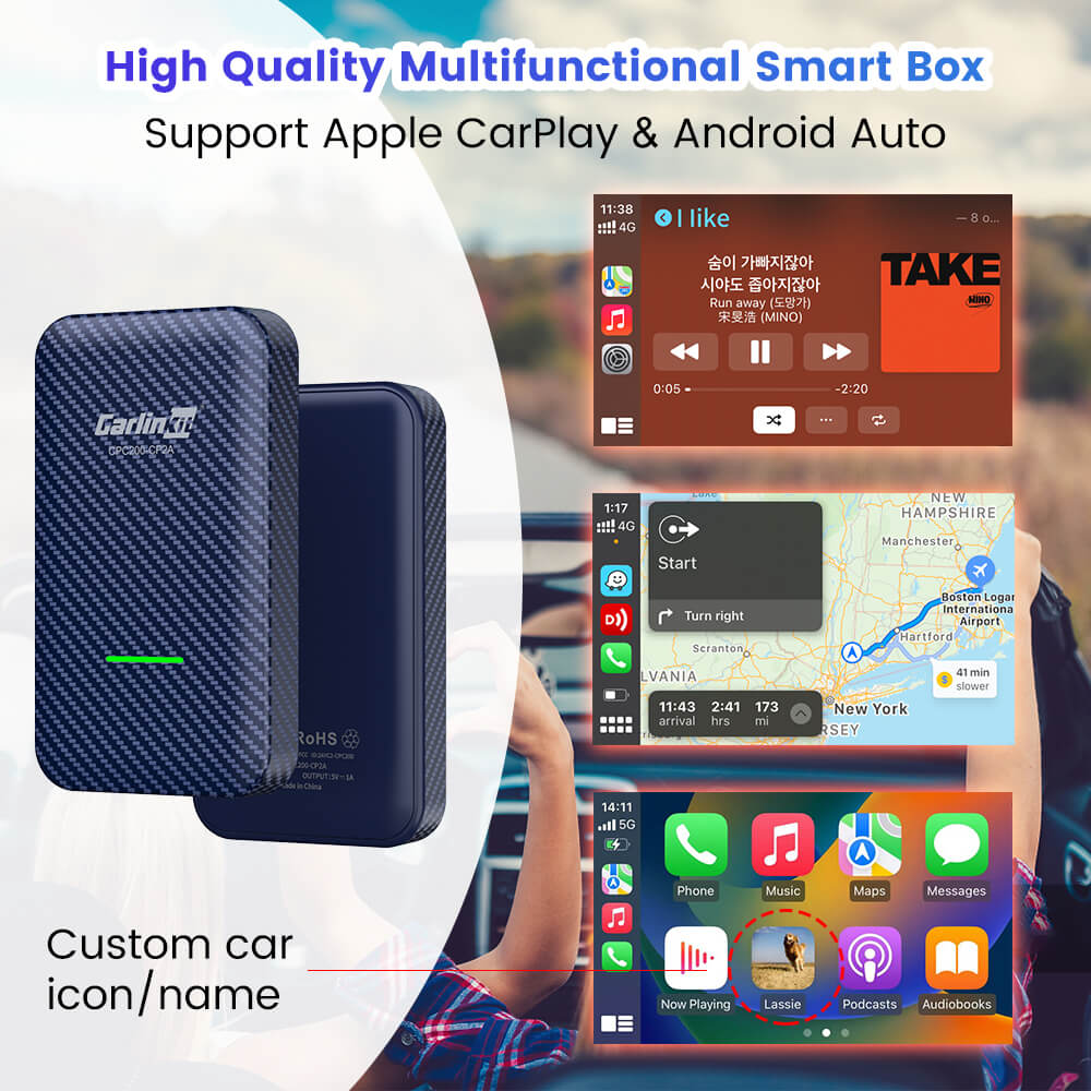 Carlinkit 4.0 - CP2A 2-In-1 Adapter Wireless Carplay & Android Auto