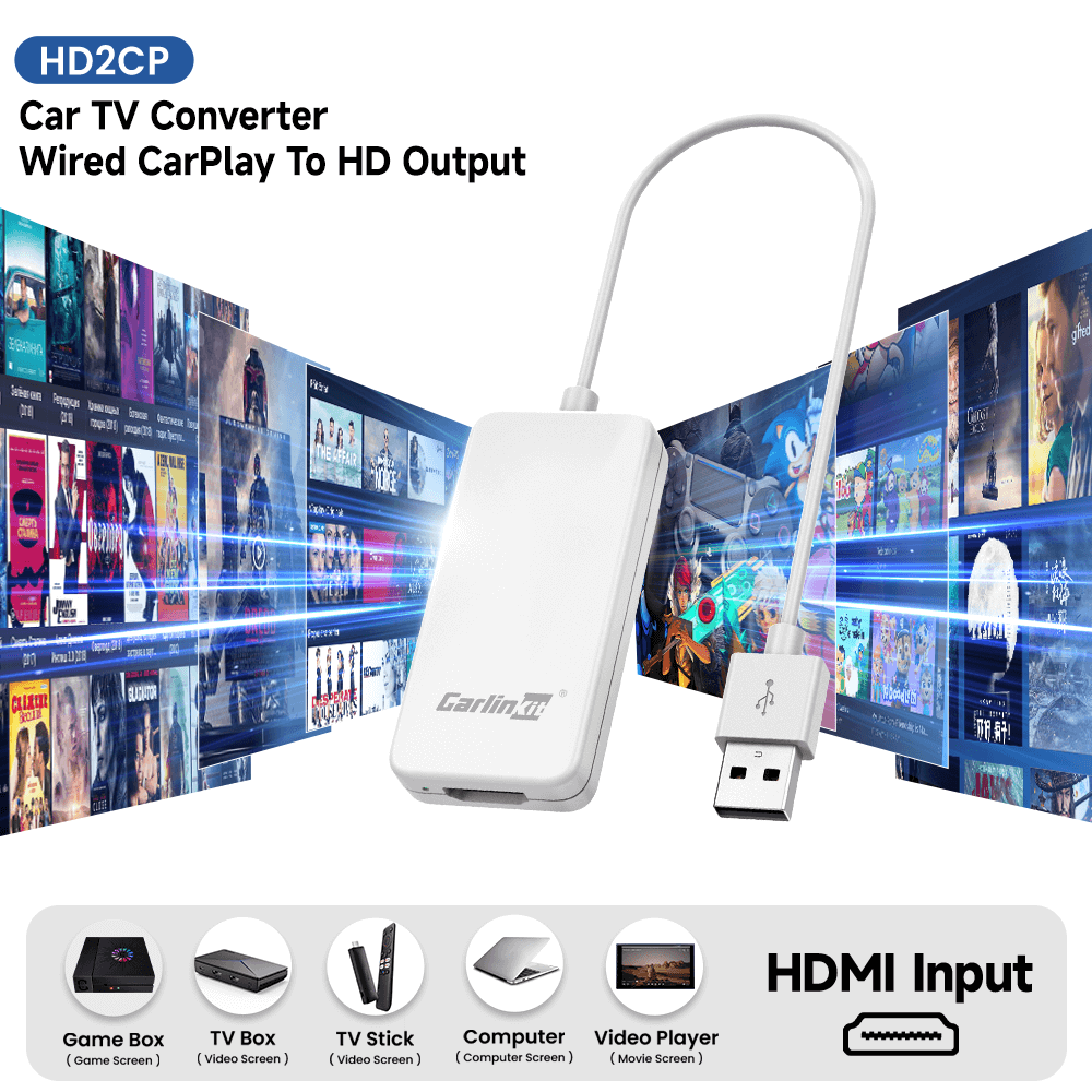 Carlinkit HD2CP Carplay HD Multimedia Car TV Converter