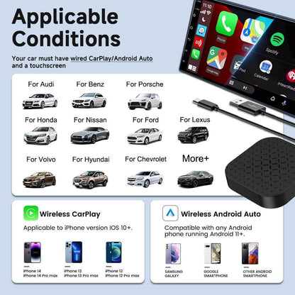 Tbox Basic - Streaming AI Box Build-in Android System with Wireless Carplay & Android Auto for You Watch TV in Car