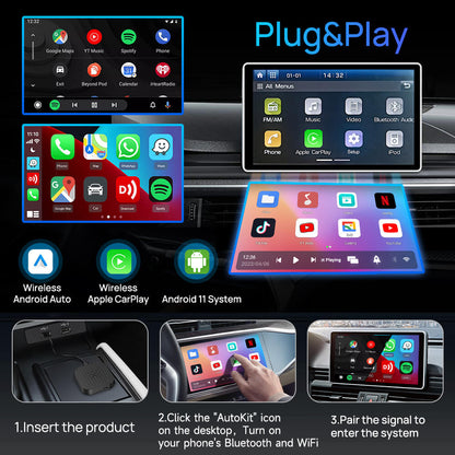 Tbox Basic - Streaming AI Box Build-in Android System with Wireless Carplay & Android Auto for You Watch TV in Car