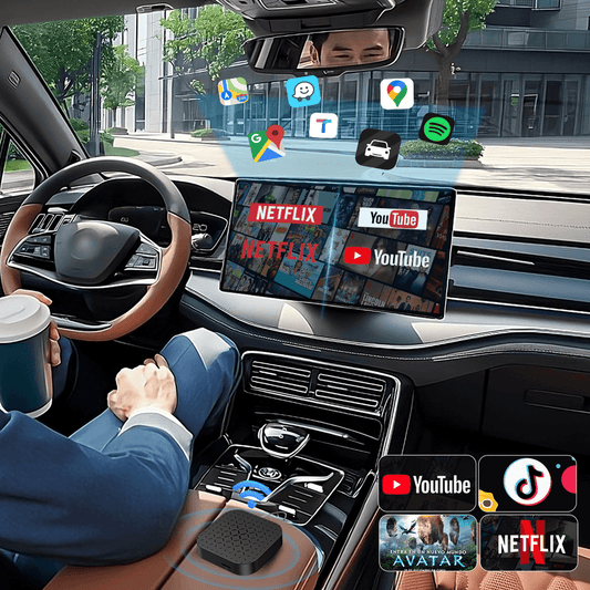 Tbox Basic - Streaming AI Box Build-in Android System with Wireless Carplay & Android Auto for You Watch TV in Car