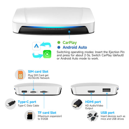 Carlinkit Tbox UHD Android 13 CarPlay AI Box with HDMI Output