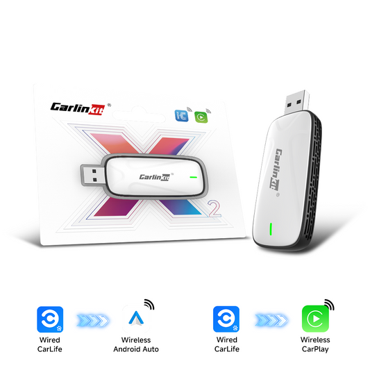 Carlinkit X1CA X2CA Baidu Carlife to Wireless CarPlay or Android Auto Adapter