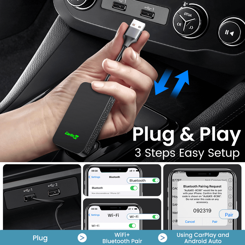 2Air Carlinkit 5.0 Wireless CarPlay Android Auto Adapter