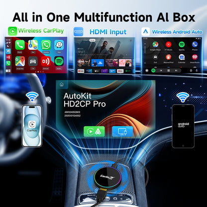 Carlinkit HD2CP Pro HDMI Wired CarPlay to Wireless Carplay & Android Auto Dongle