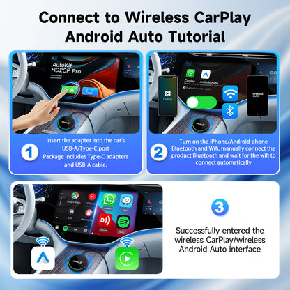 Carlinkit HD2CP Pro HDMI Wired CarPlay to Wireless Carplay & Android Auto Dongle