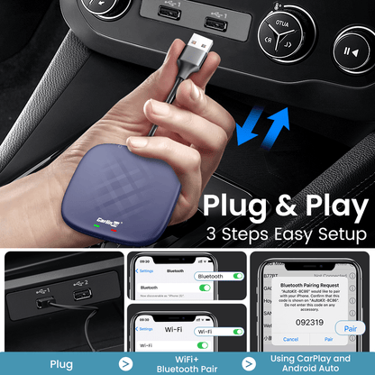 CarlinKit Ai Box Tbox Plus Multimedia Adapter with Wireless Carplay & Android Auto