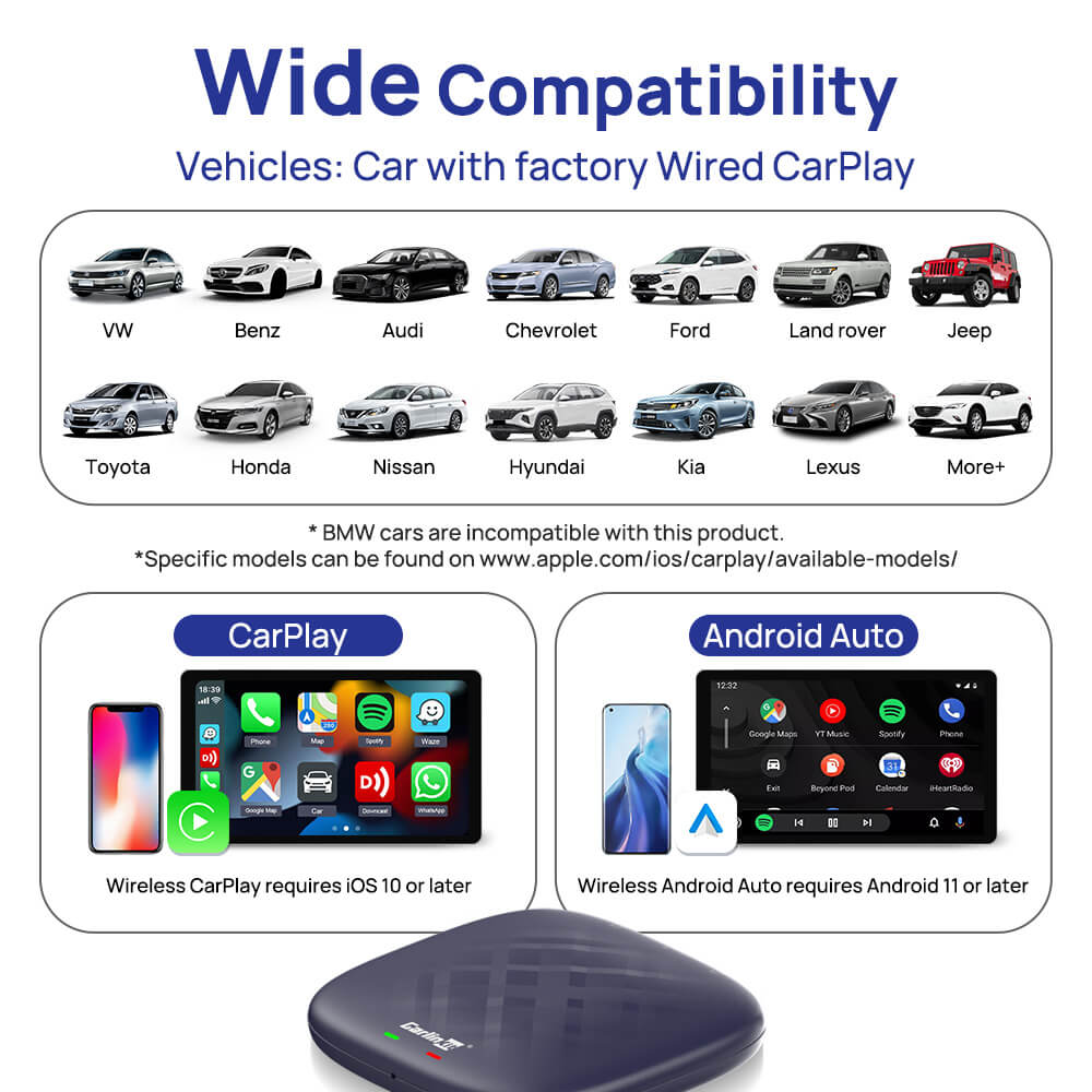 CarlinKit Ai Box Tbox Plus Multimedia Adapter with Wireless Carplay & Android Auto