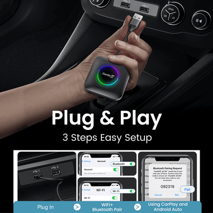Tbox Led Multimedia Video Android13 AI Box Wireless CarPlay & Android Auto