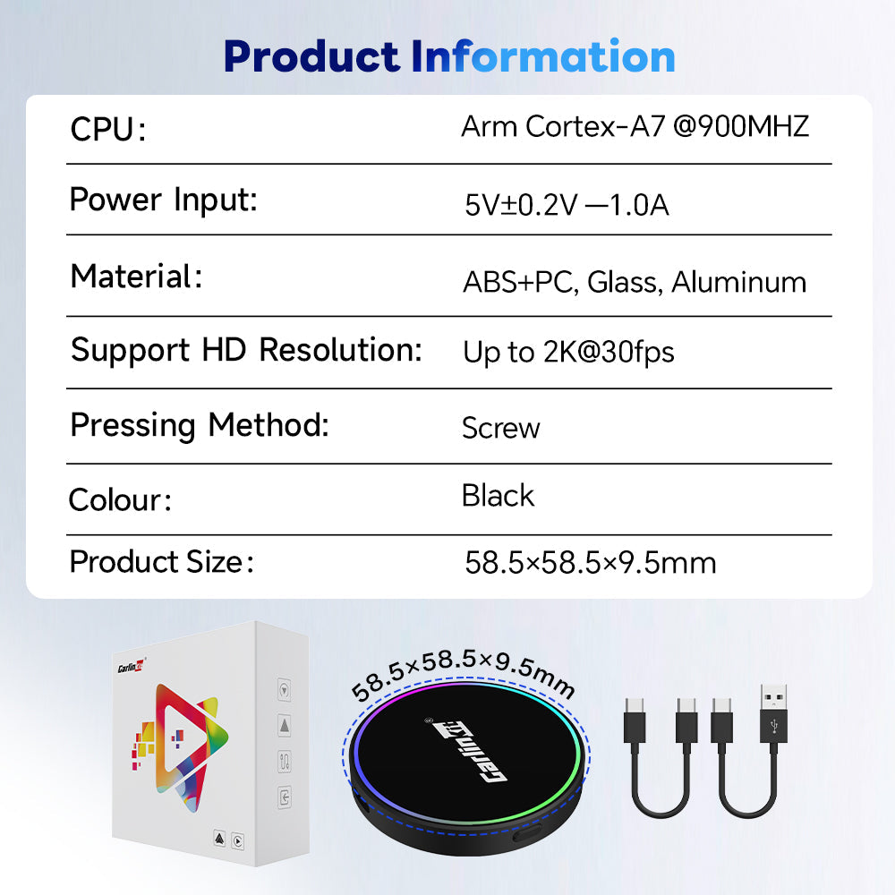 Carlinkit HD2CP Pro HDMI Wired CarPlay to Wireless Carplay & Android Auto Dongle