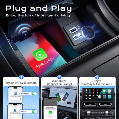 CarlinKit Mini Ultra 3 Wireless CarPlay & Android Auto Tiny Adapter