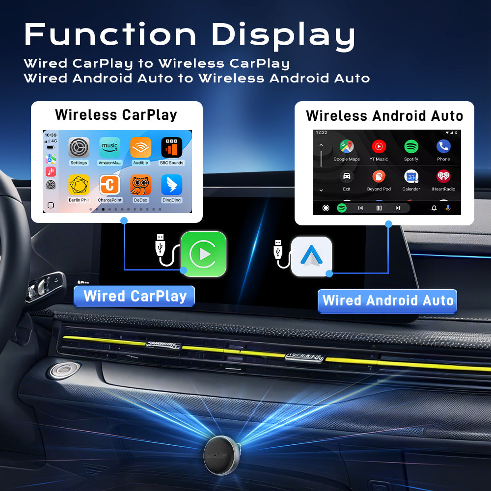 CarlinKit Mini Ultra 3 Wireless CarPlay & Android Auto Tiny Adapter