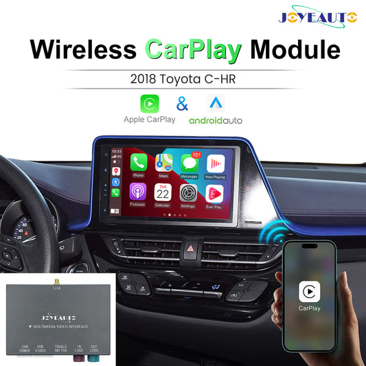 Wireless Apple CarPlay Android Auto Retrofit Module for 2018 Toyota C-HR (WQTY-12)