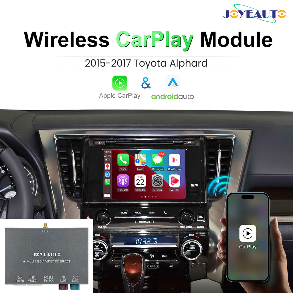 Wireless Apple CarPlay Android Auto Retrofit Module for 2015-2017 Toyota Alphard Sienna (WQTY-9)