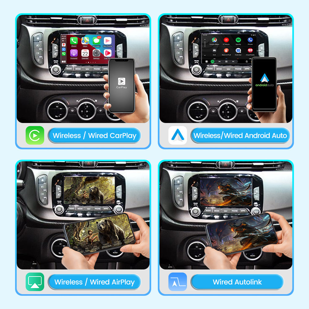 Wireless Apple CarPlay Android Auto Interface for Alfa Romeo Giulietta | AirPlay iOS Android Mirror Link Plug & Play Retrofit Module(WZAF-2)