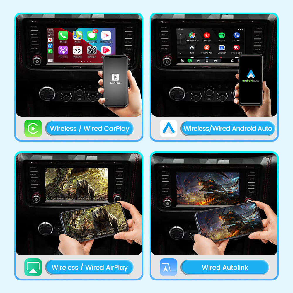 (WZFR-1)JoyeAuto Wireless Apple Carplay AirPlay Android Auto Mirror-Link Interface for 2015-2018 Ferrari California T Plug and Play - detail 5