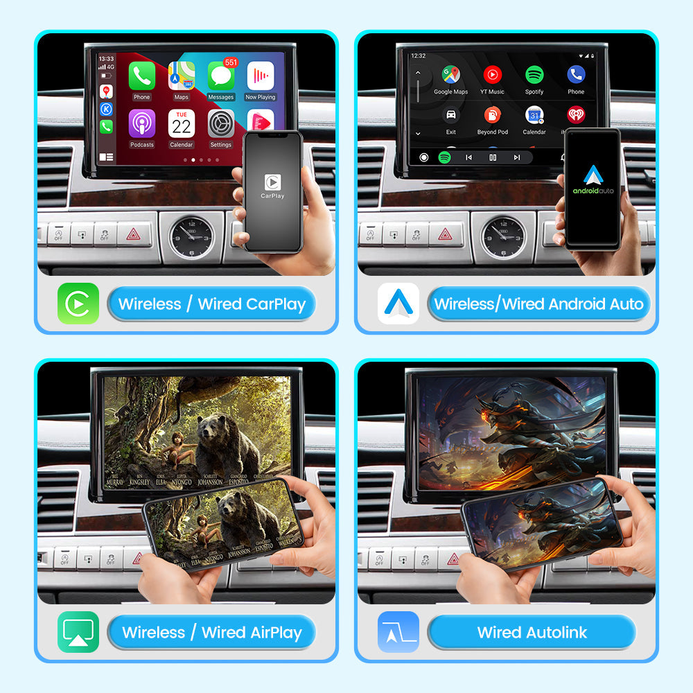 Wireless Apple CarPlay Interface for Audi A6 A7 A8 C7 MMI 3G / MIB2 RMC (2012-2017) – Android Auto AirPlay Retrofit(WZAU-4)
