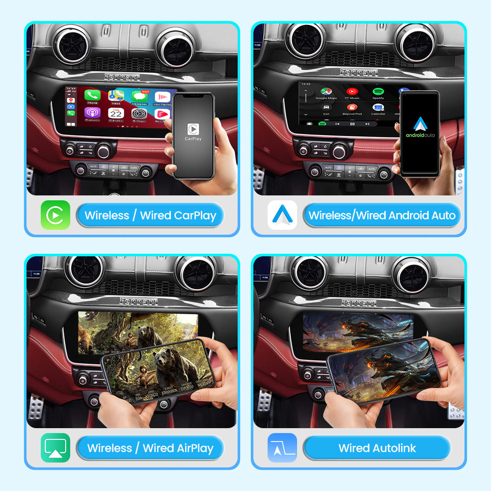 (WZFR-5)JoyeAuto Wireless Apple Carplay AirPlay Android Auto Mirror-Link Interface for Ferrari Protofino GTC4 Plug and Play - detail 3