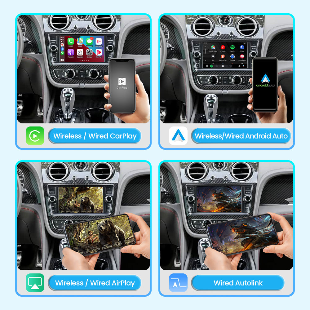 Wireless Apple CarPlay Android Auto Interface for Bentley Bentayga 2016-2019 | AirPlay iOS Android Mirror Link Plug & Play Retrofit Module(WZBT-3)