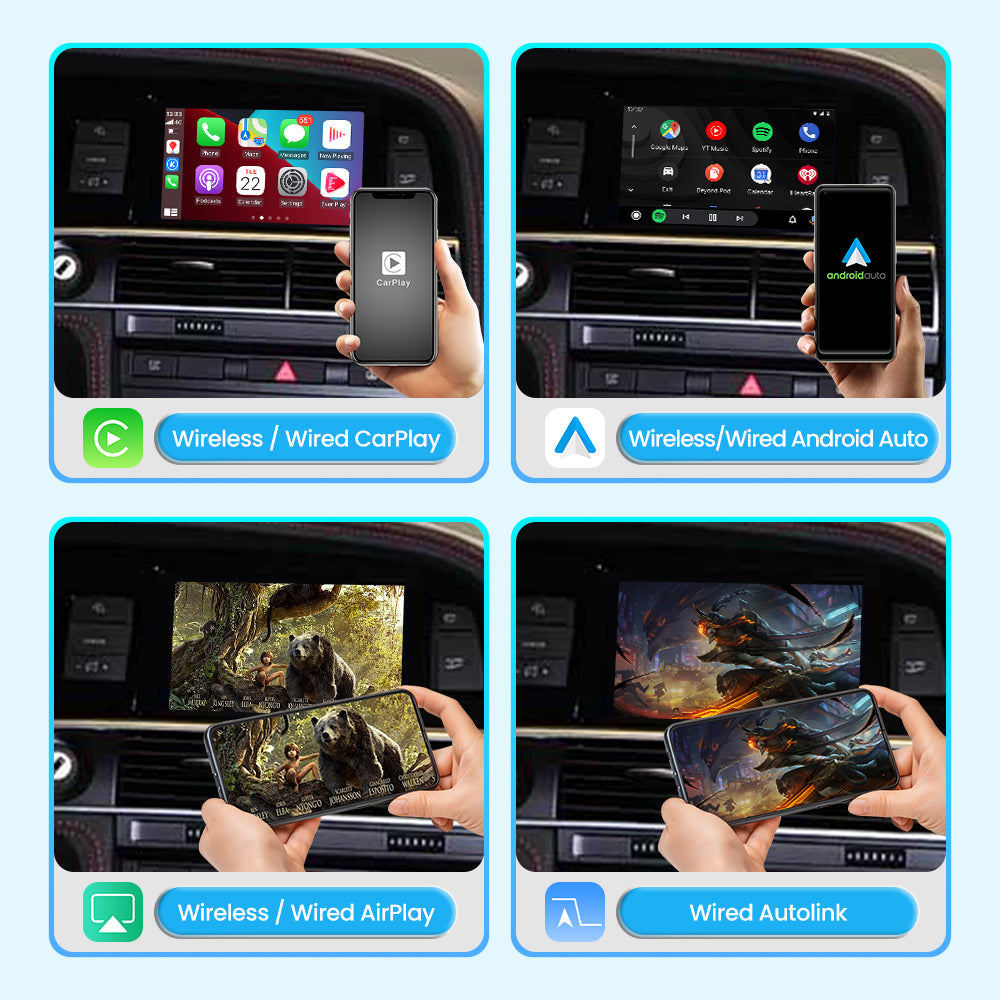 Wireless Apple CarPlay Android Auto Interface for Audi MMI 2G (2003-2009) – AirPlay & Mirror Link(WZAU-6)