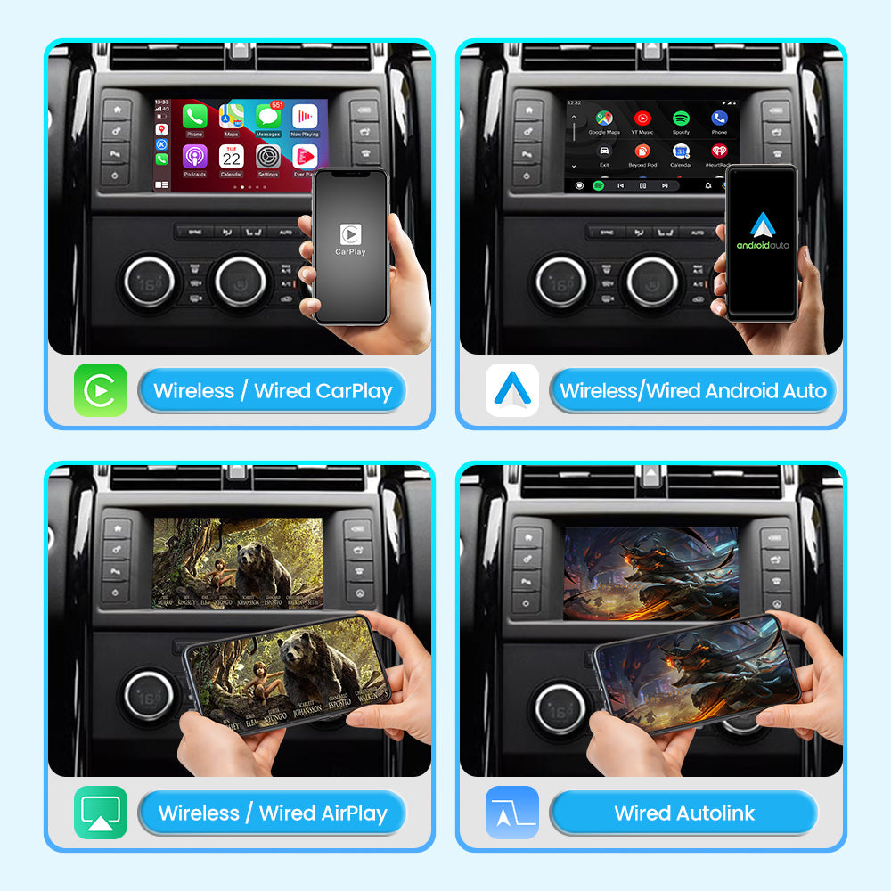 Wireless Apple CarPlay Android Auto Interface for Land Rover & Jaguar Harman System (2010-2018) – Discovery F-Pace AirPlay Retrofit(WJLR-1)