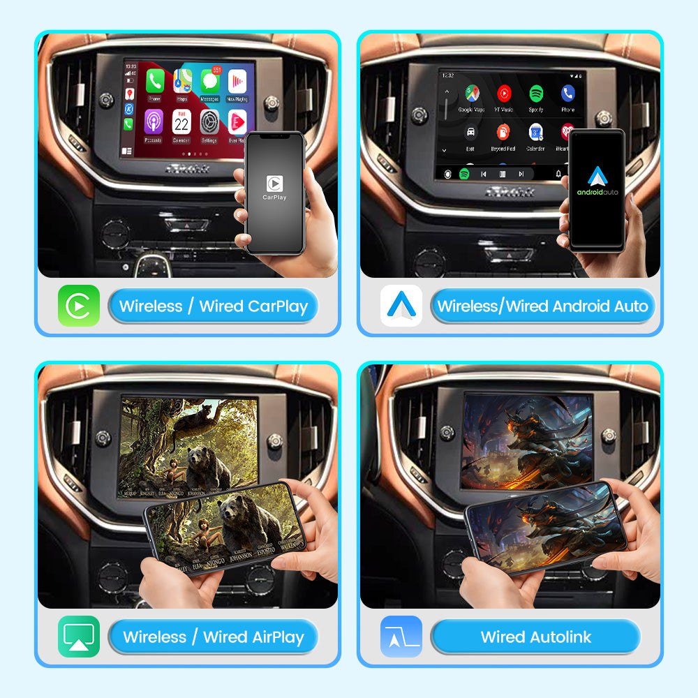 Wireless Apple CarPlay Android Auto Interface for Maserati Quattroporte & Ghibli (2014-2017) – with Rear Camera(WZMA-1)