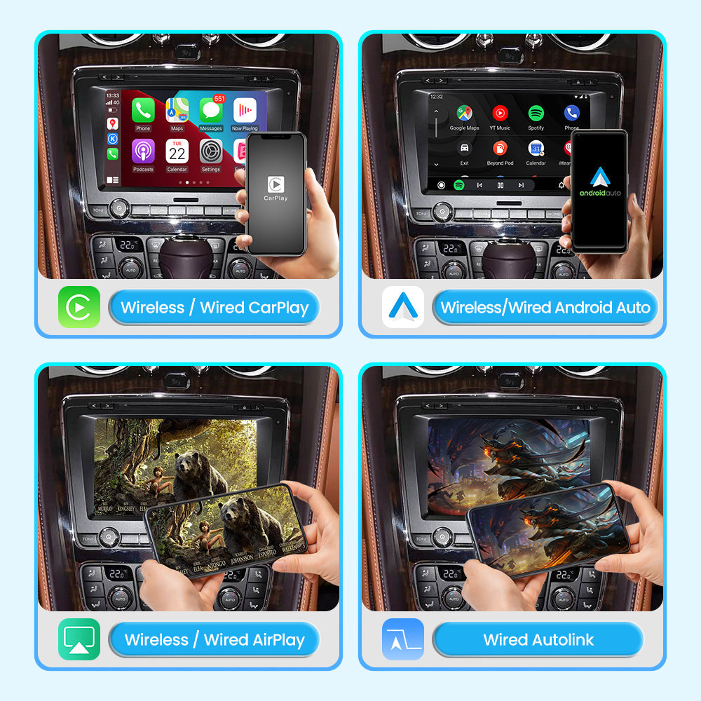 Wireless CarPlay Android Auto Interface for Bentley Continental Flying Spur 2012-2017 | Apple CarPlay Retrofit Module(WZBT-1)