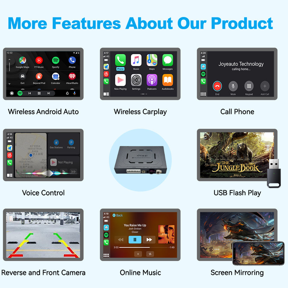 Wireless Apple CarPlay Android Auto Interface for Alfa Romeo Giulietta | AirPlay iOS Android Mirror Link Plug & Play Retrofit Module(WZAF-2)