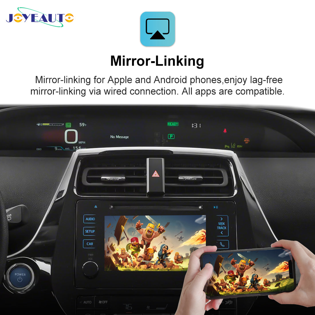 Wireless Apple CarPlay Android Auto Retrofit Module for 2014-2019 Toyota 4Runner Auris Avensis (WQTY-4)
