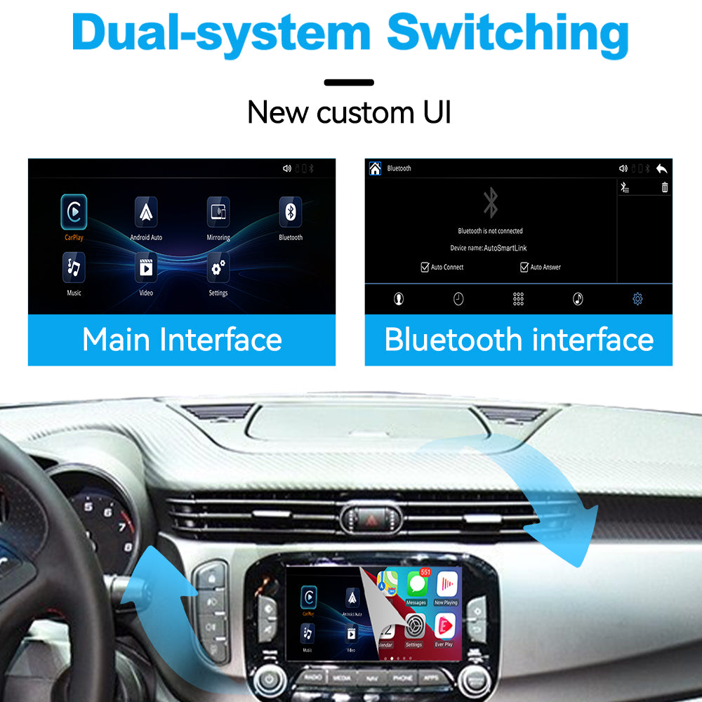 Wireless Apple CarPlay Android Auto Interface for Alfa Romeo Giulietta | AirPlay iOS Android Mirror Link Plug & Play Retrofit Module(WZAF-2)