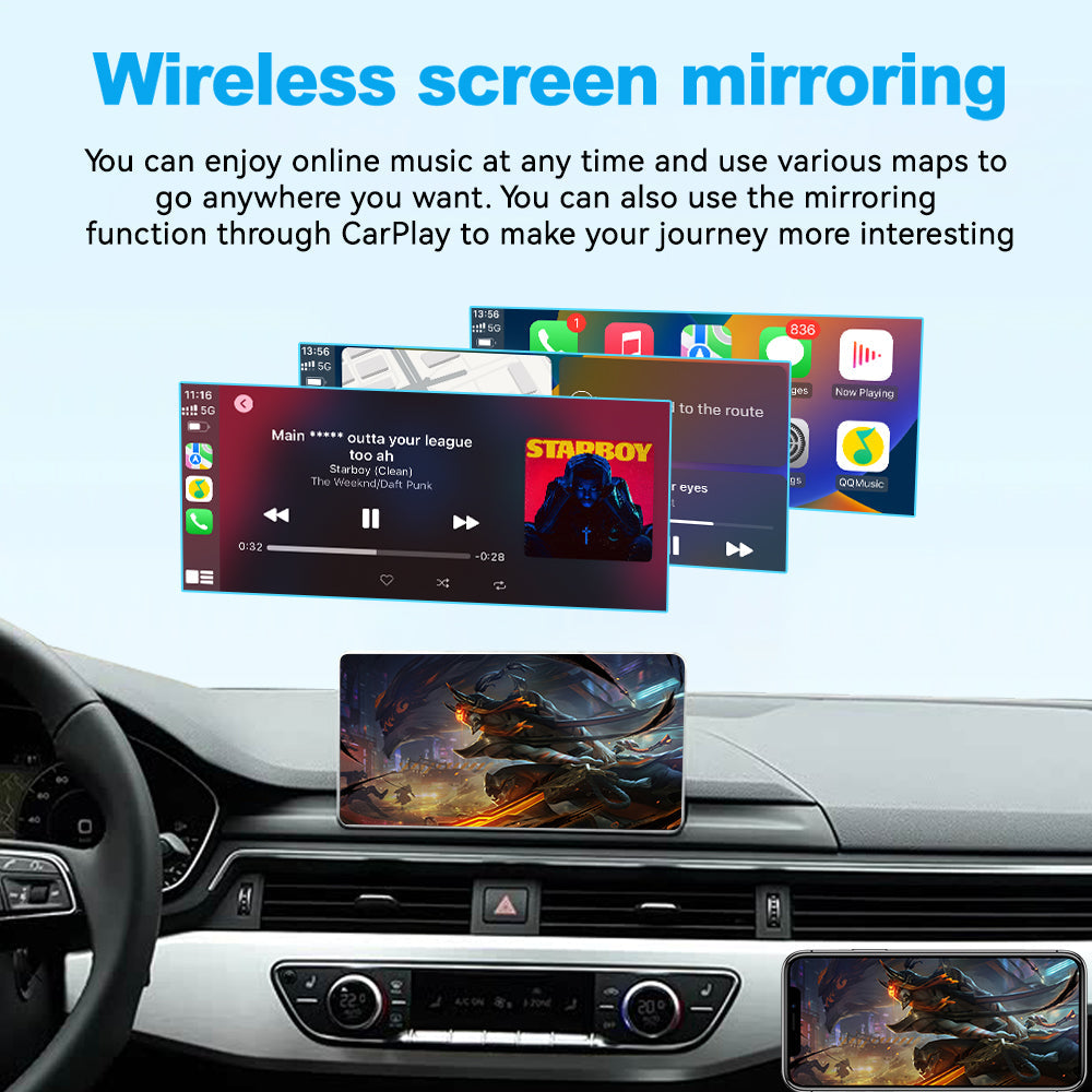 Wireless Apple CarPlay Interface for Audi A3 MMI 3G (2012-2017) / A4 A5 Q5 B9 MIB (2016-2018) – Android Auto AirPlay(WZAU-2)