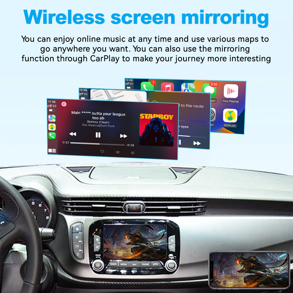 Wireless Apple CarPlay Android Auto Interface for Alfa Romeo Giulietta | AirPlay iOS Android Mirror Link Plug & Play Retrofit Module(WZAF-2)