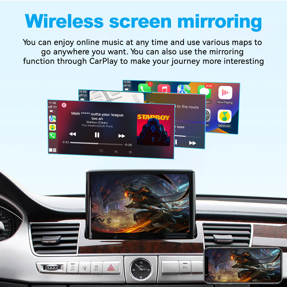 Wireless Apple CarPlay Interface for Audi A6 A7 A8 C7 MMI 3G / MIB2 RMC (2012-2017) – Android Auto AirPlay Retrofit(WZAU-4)