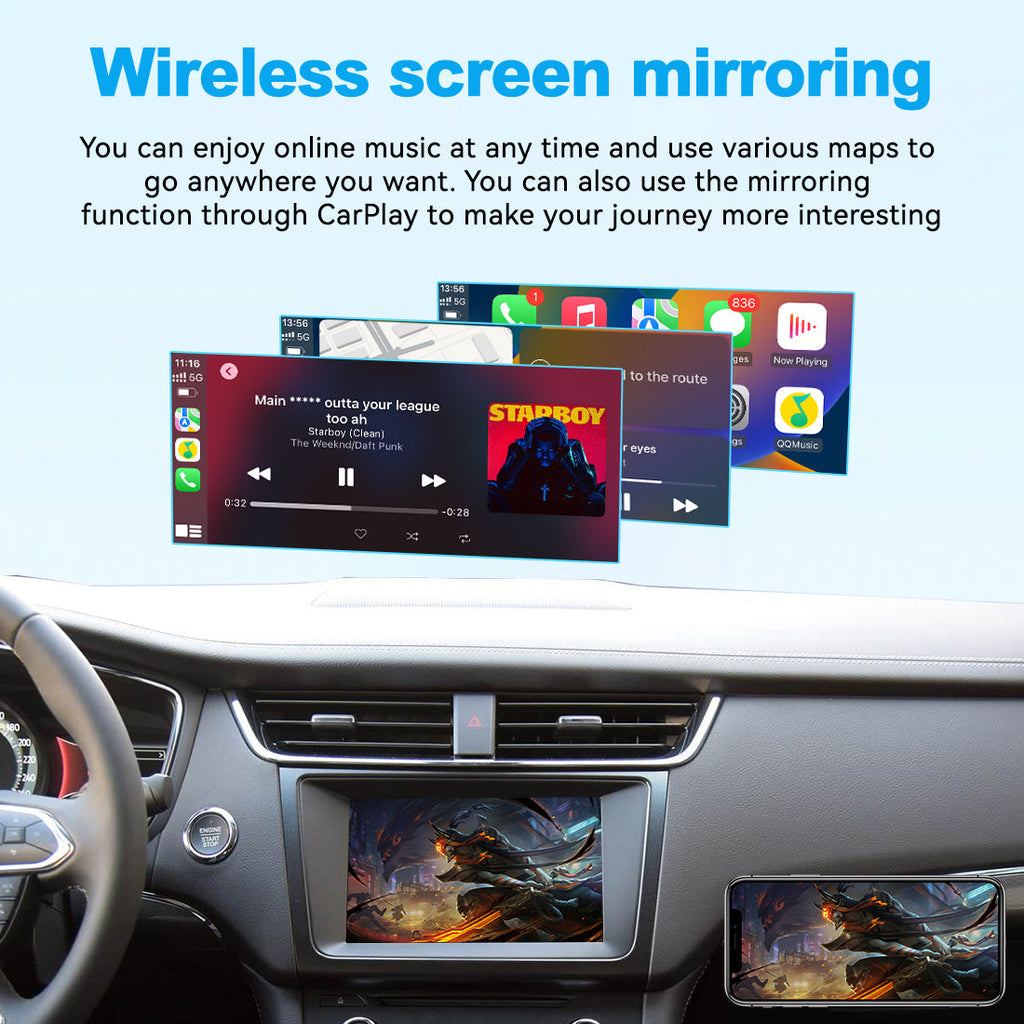 Wireless Apple CarPlay Android Auto Interface for Ford SYNC2 2013-2016 | Focus Mondeo Taurus Explorer Escape Edge F150 Mustang Lincoln MKC AirPlay Mirror Link(WZFD-1)