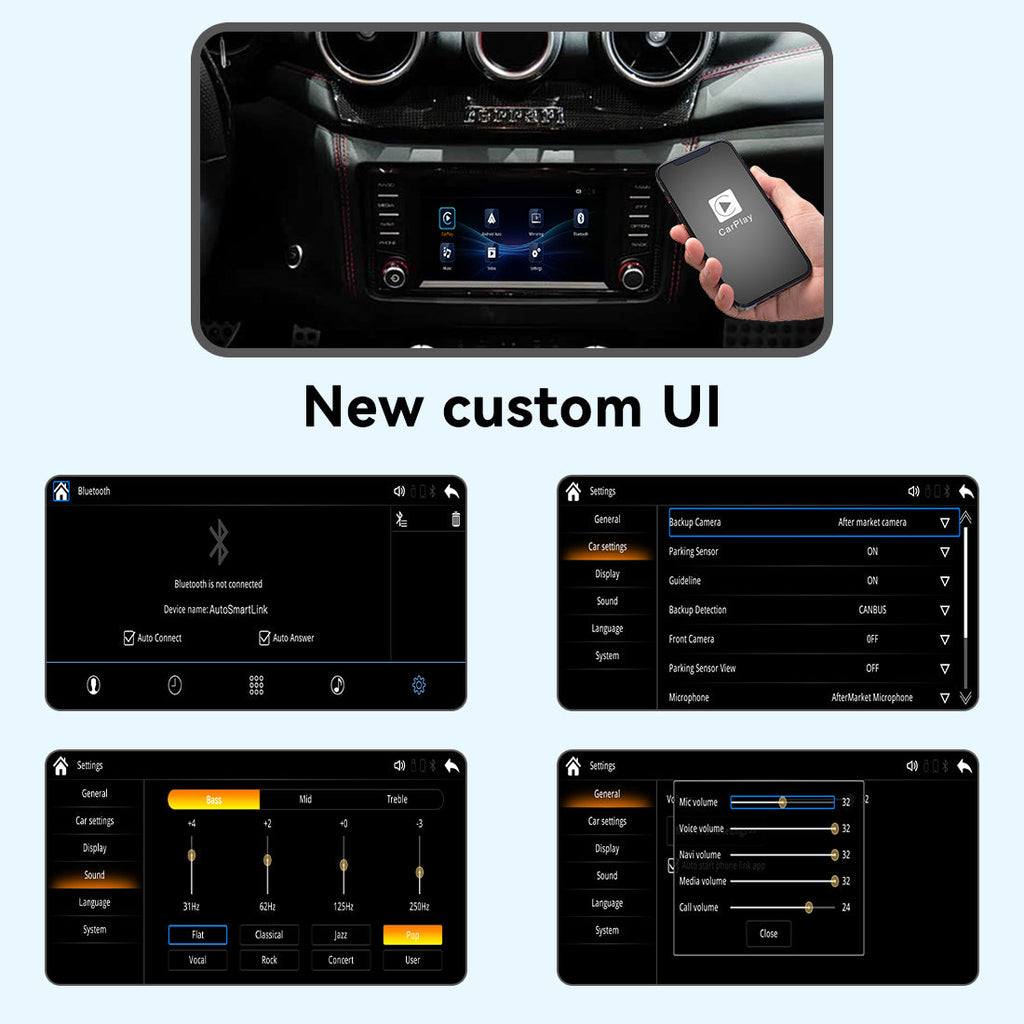 (WZFR-1)JoyeAuto Wireless Apple Carplay AirPlay Android Auto Mirror-Link Interface for 2015-2018 Ferrari California T Plug and Play - detail 4