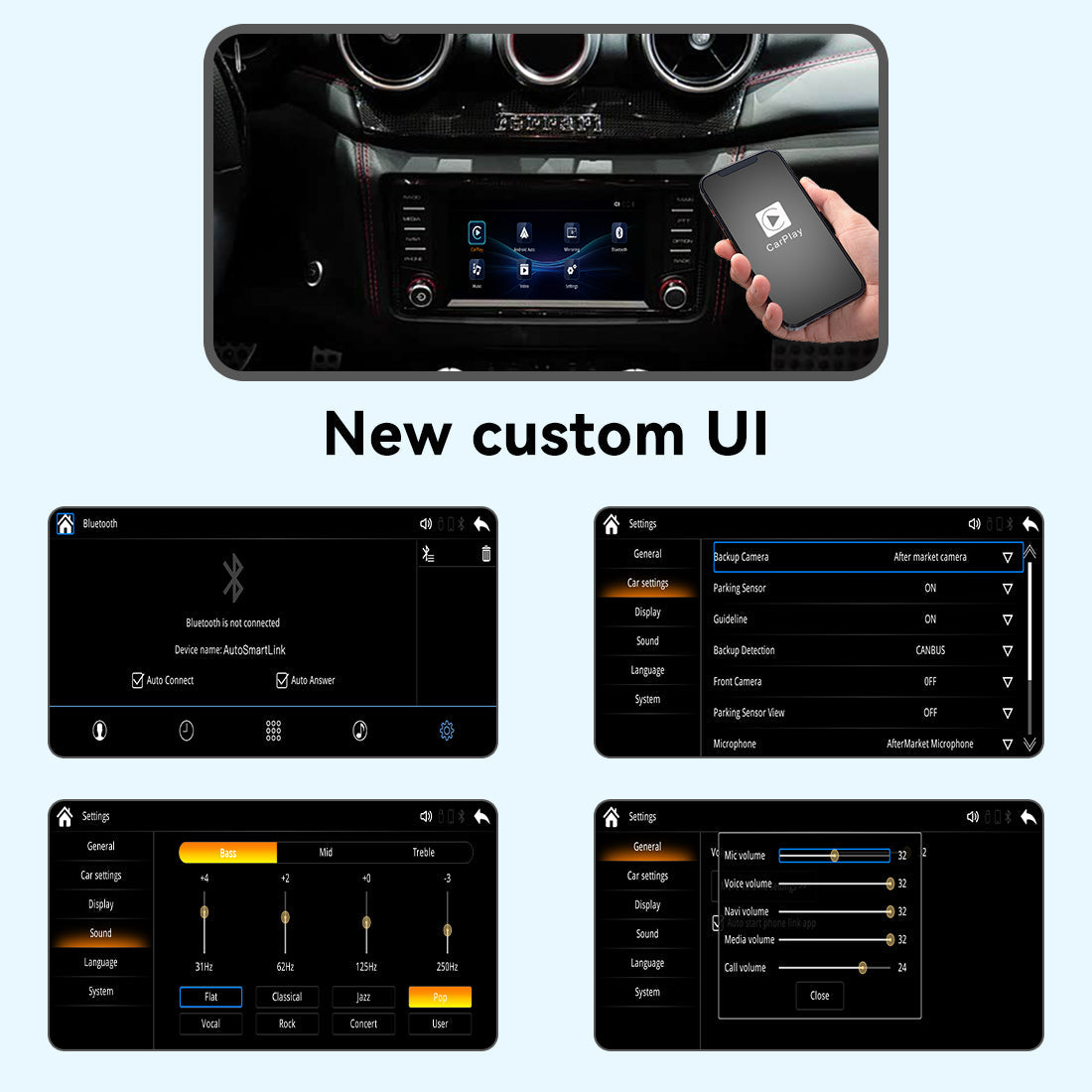 (WZFR-1)JoyeAuto Wireless Apple Carplay AirPlay Android Auto Mirror-Link Interface for 2015-2018 Ferrari California T Plug and Play - detail 4