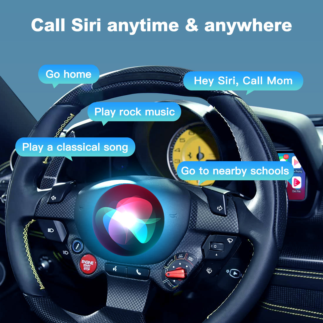 (WZFR-2)JoyeAuto Wireless Apple Carplay AirPlay Android Auto Mirror-Link Interface for Ferrari 458 Plug and Play - detail 9
