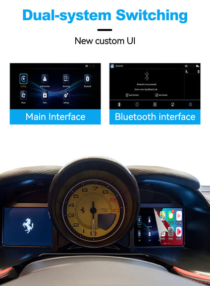 Apple CarPlay Android Auto Interface for Ferrari 488 F12 - Wireless & Wired, AirPlay Mirror Link (WZFR-3)