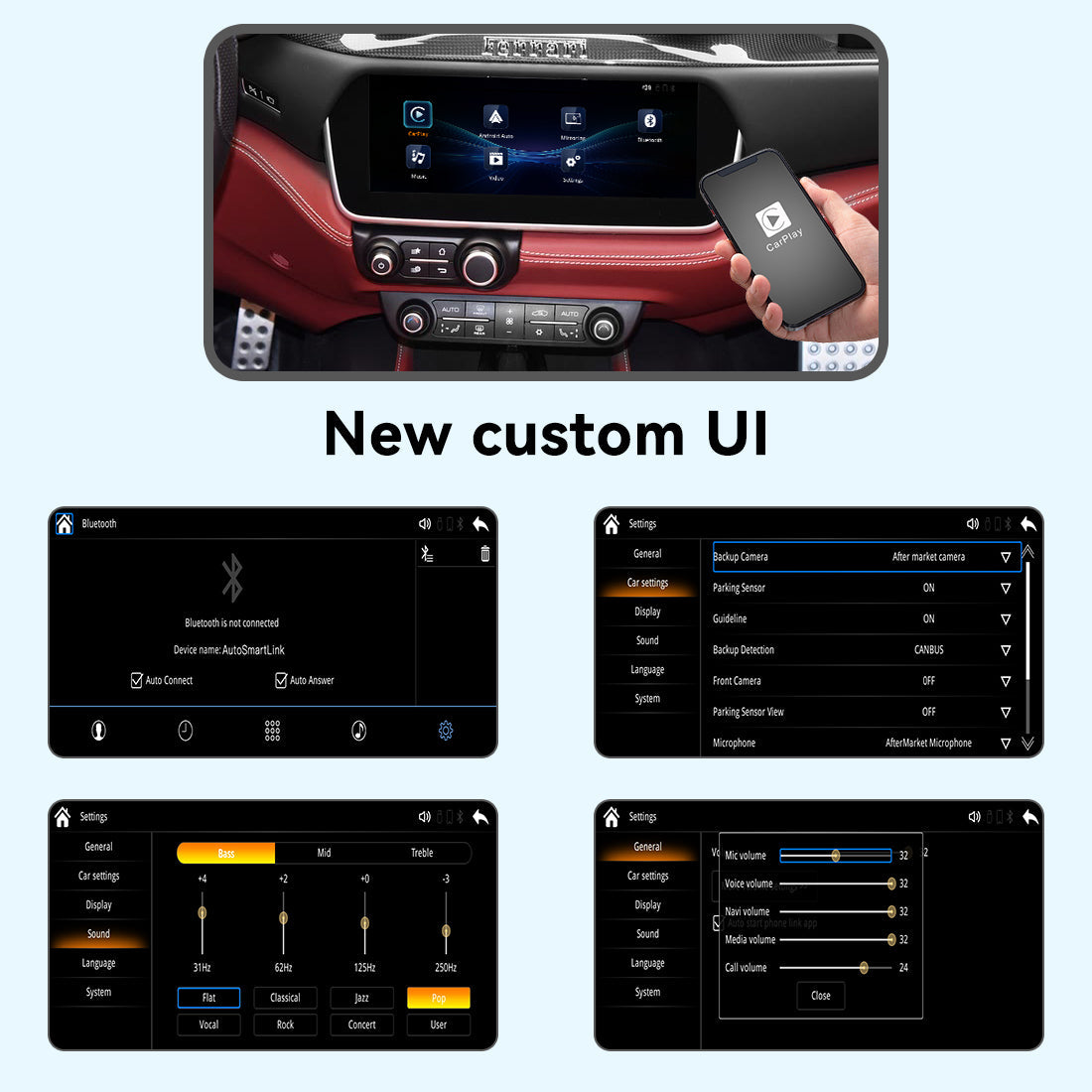 (WZFR-5)JoyeAuto Wireless Apple Carplay AirPlay Android Auto Mirror-Link Interface for Ferrari Protofino GTC4 Plug and Play - detail 10