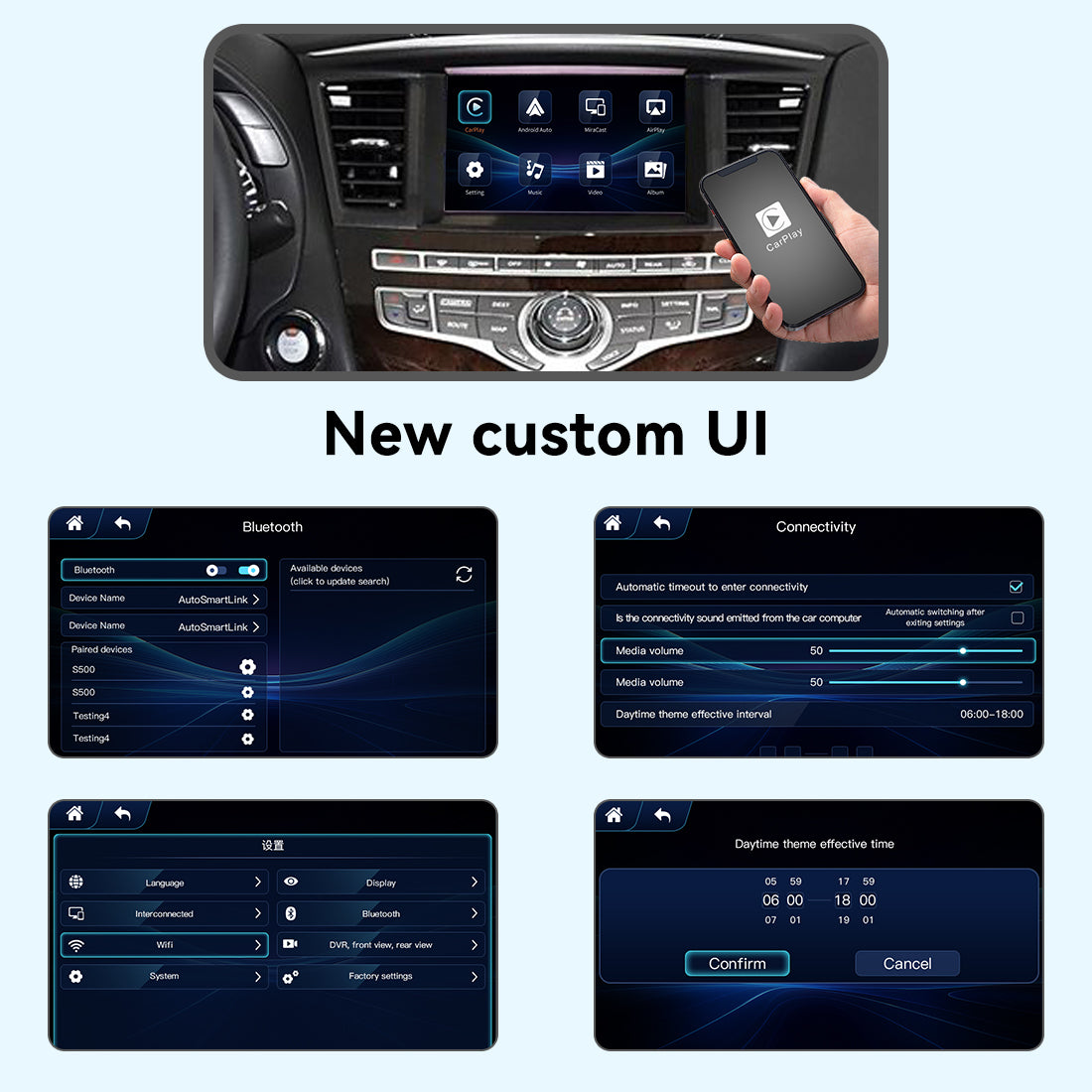 Wireless CarPlay Android Auto Interface for Infiniti QX60 Q70 2015-2019 | Apple CarPlay Retrofit Module(WZIN-2)