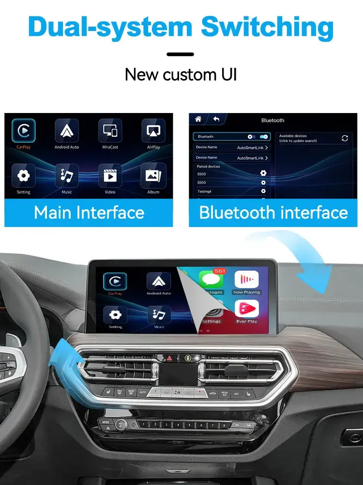 JoyeAuto Wireless CarPlay & Android Auto Interface for BMW 2013-2022 (NBT/EVO/MGU ID4-ID7) - Plug and Play(WZBM-5)