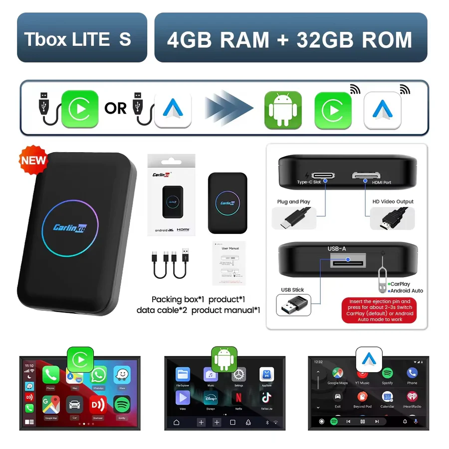 Carlinkit Tbox Lite S with HDMI Ai Box