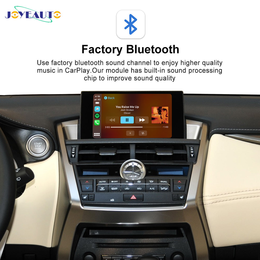 (WJLX-2) JoyeAuto Wireless Apple CarPlay Android Auto Interface for 2014-2020 Lexus ES/NX/RX/UX with Knob controls car - detail 2