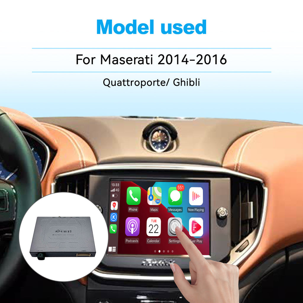 Wireless Apple CarPlay Android Auto Interface for Maserati Quattroporte & Ghibli (2014-2017) – with Rear Camera(WZMA-1)