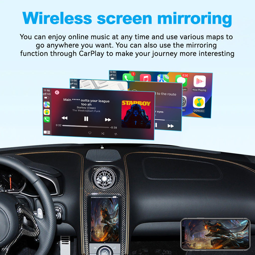 Wireless Apple CarPlay Android Auto Interface for McLaren 12C 650S 625C 675LT 570S 540C 600LT | AirPlay Mirror Link Plug & Play Retrofit(WZML-1)